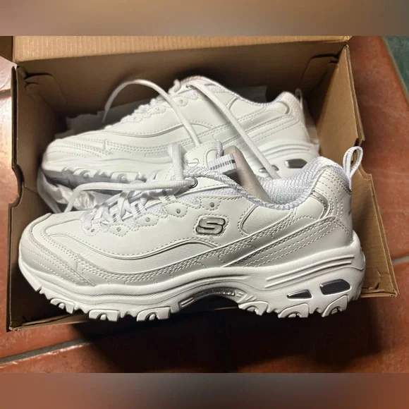 Skechers Women's All-White Sneakers - Picture 1 of 5